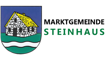 Bild mit Wappen und Schriftzug Marktgemeinde Steinhaus